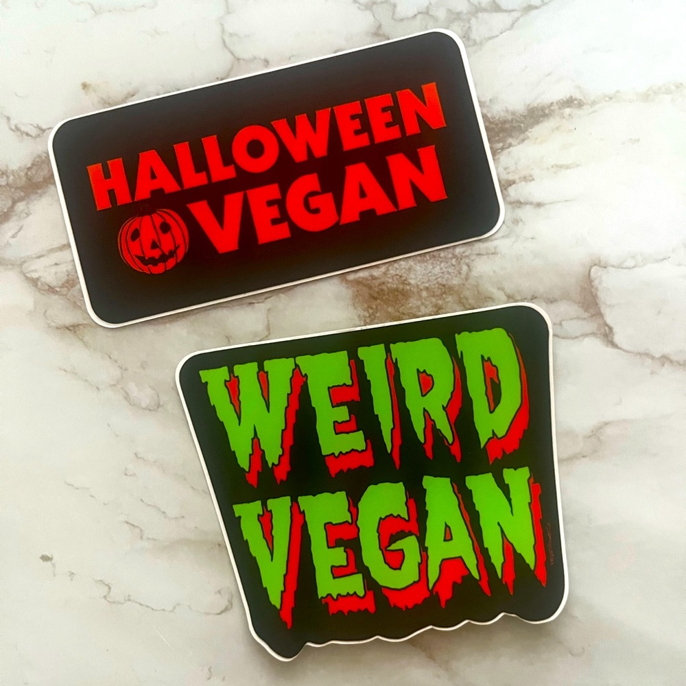 Vegan Halloween Bumper Computer Stickers